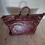 Handmade Italian Leather Travel Bag / Weekend Bag with Wheels Image 3