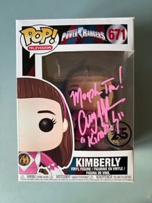 Funko Pop Kimberly 671 Pink Ranger - Signed Autograph Amy Jo Johnson COA Power Rangers