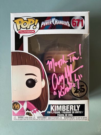 Funko Pop Kimberly 671 Pink Ranger - Signed Autograph Amy Jo Johnson COA Power Rangers