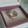 Pandora soft pink hearts band ring size 54 very good condition fully hallmarked(no box) Image 5
