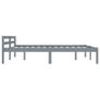 Bed Frame Grey Solid Pine Wood 160x200 cm Image 4