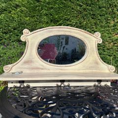 Wall Mirror with shelf and key holder hooks