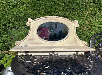 Wall Mirror with shelf and key holder hooks