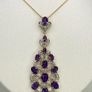 Silver Amethyst & Zircon Filigree Pendant by Harry Ivens Image 3