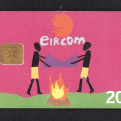 2000 Ireland 20 unit The Design a CallCard 1999 winning design was made by Bebhinn Langan (Aged 12). Bebhinn's inspiration for the design was "eircom, messenger of the future". (ODS3) Call Card Used. Telecom Eireann card number 1268.