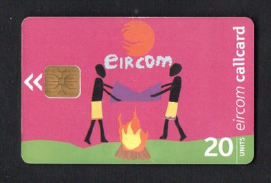 2000 Ireland 20 unit The Design a CallCard 1999 winning design was made by Bebhinn Langan (Aged 12). Bebhinn's inspiration for the design was "eircom, messenger of the future". (ODS3) Call Card Used. Telecom Eireann card number 1268.