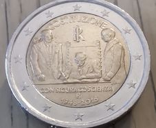2 Euro 70 Years of Constitution of the Italian Republic