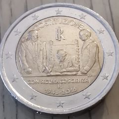 2 Euro 70 Years of Constitution of the Italian Republic