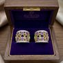 Silver earrings Harry Ivens Amethyst & Chrome Diopside Hoop Earrings Image 2