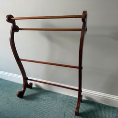 Antique mahogany towel rail
