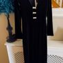 New Zara season edition black velvet midi dress Image 3