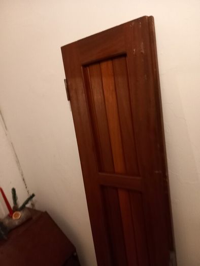 solid teak door with bolt