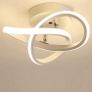 LED Ceiling Light 2 Rings Interweave Modern Creative White Black Ceiling Lamp for Hallway Office Bedroom Kitchen Living Room Warm White 22W MULTIPLE COLOURS AVAILABLE (FREE POSTAGE) Image 2