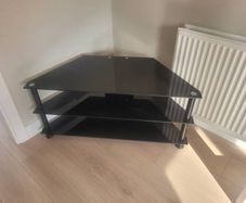 Free Black Glass Corner TV Unit