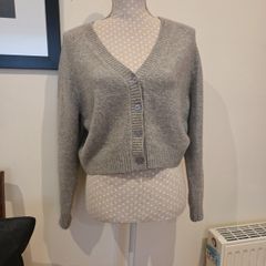 Zara grey wool mix cardigan uk10