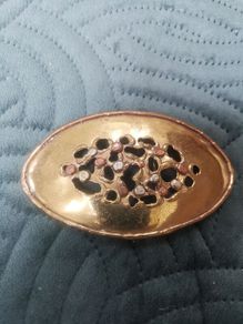 Vintage handmade brass and copper buckle