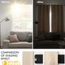 Beige Blackout Curtains for Living Room 2 Panel Set, Premium Eyelet Curtains for Bedroom, Thermal Insulated Window Curtain Drapes, Black Out Curtain 90 Drop, Each Panel 46 x 90 Inches Image 3