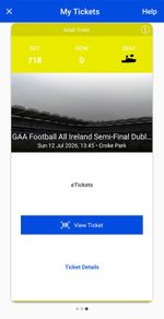 Dublin v Kerry 12/7/2026 Face Value