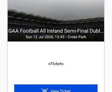 Dublin v Kerry 12/7/2026 Face Value