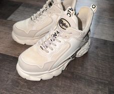 Buffalo London CLD Chai Chunky Platform Trainers White/Off White EU39 UK6