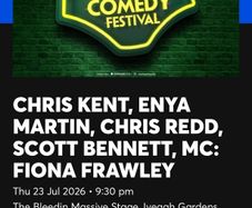 Paddy power comedy festival Chris Kent enya Martin