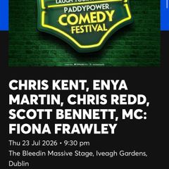 Paddy power comedy festival Chris Kent enya Martin