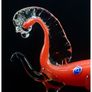 Vintage Modernist Stylised Glass Red Horse made in Belarus. Image 9