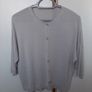 Fine Knit Silver Grey Cardigan with Jewelled Buttons Image 2