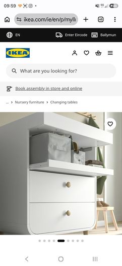 Changing table with drawers