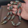 Vintage Venetian Style Feather Desgin Glass Beads Necklace Image 6