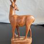 African Wooden Gazelle Antelope Calf Hand Carved Safari Sculpture Image 4