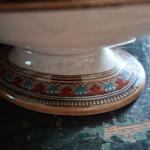 Rare 1860s Victorian Ironstone Sauce Tureen & Lid