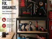 Heavy-Duty Garage Workbench with Pegboard Tool Storage & Shelving