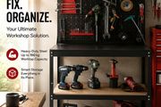 Heavy-Duty Garage Workbench with Pegboard Tool Storage &amp; Shelving