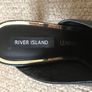 River Island black soft leather slip-on sandal size 5 Image 4