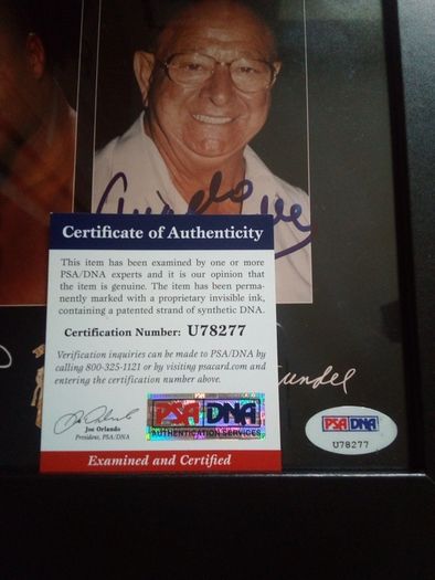 Angelo Dundee Signed Photo Ali's Trainer