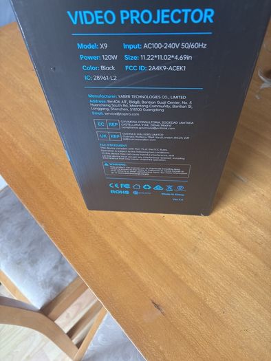 TOPTRO X9 Smart HD Projector 2200 ANSI 40W Speakers Auto Focus