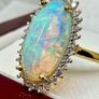 Opal Lab-Grown Diamond Halo Ring Image 2