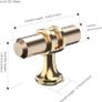 Pack of 5 Cabinet Knobs Pulls, Drawer and Door Handles, Furniture Cupboard Drawer Dresser Handles and Knobs for Kitchen, Bathroom - Gold + Oxidized Bright Gold Image 4