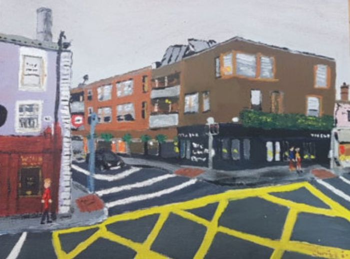 Rathgar road oil painting picture