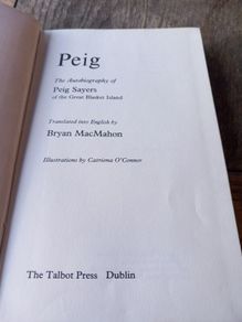 Peig biography hardback, 1976, D18 post 7e