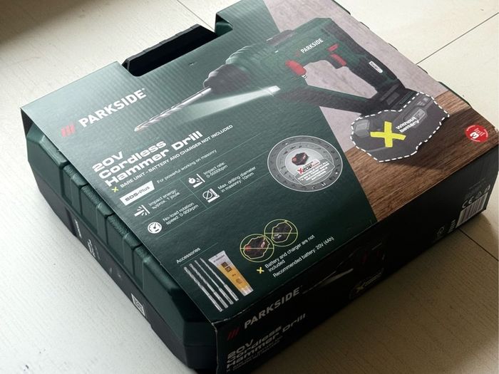 NEW Parkside 20V SDS Hammer Drill  Unused Parkside cordless hammer drill. Still in original case.