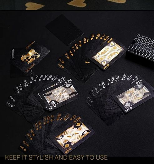 Black gold playing cards