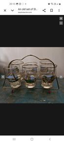 Vintage drinking glasses, in Original box,all different Irish scenes.