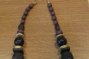 A nice gift idea ladies Pilgrim chunky costume gold plated with brown and plum precious stones