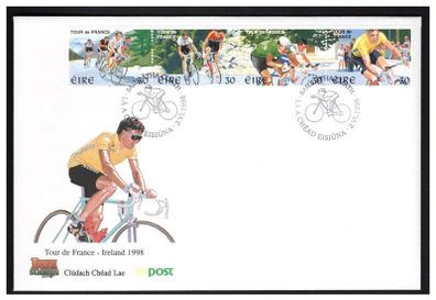 1998 Ireland Visit of Tour De France Cycle Race to Ireland Commemorative Stamps An Post First Day Cover (FDC)