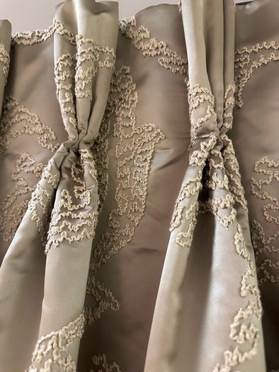 Stunning Bespoke Satin Silk Interlined Curtains 114"/290cm Wide x 88"/224cm Drop