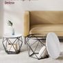 NEW SALE | Round Coffee Tables, Set of 2 Side Tables, Modern Style, Removable Tabletop, Steel Frame, for Living Room, White and Black Image 5