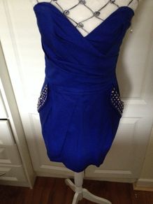 LIPSY LONDEN Beautiful Cobalt Blue Cotton Dress (size 12)