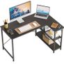 L Shaped Desk Small Corner Desk with Shelves 120CM Reversible Computer Desk Writing Table with Bookshelf for Home Office Small Space (FREE POSTAGE) Image 5